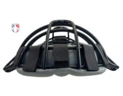Wilson MLB Black Dyna-Lite Aluminum Umpire Mask With Black And Grey Wrap Around -Ump Attire Clothing Store A3009 AL BK BK GY Wilson MLB Black Dyna Lite Aluminum Umpire Mask with Black and Grey Wrap Around flat top