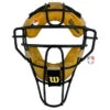 Wilson MLB Dyna-Lite Aluminum Umpire Mask With Tan -Ump Attire Clothing Store A3009 AL BK TN Wilson Dyna Lite Aluminum Umpire Mask with Tan front 1