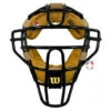 Wilson MLB Dyna-Lite Steel Umpire Mask With Tan -Ump Attire Clothing Store A3009X DS Wilson Dyna Lite Steel Umpire Mask with tan front