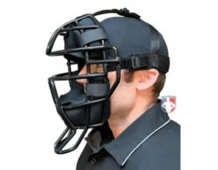 Wilson Dyna-Lite Steel Umpire Mask With Memory Foam 15 Wilson Dyna-Lite Steel Umpire Mask With Memory Foam -Ump Attire Clothing Store A3009X MEM Wilson Dyna Lite Steel Umpire Mask with Memory Foam worn side