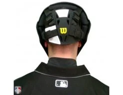 Wilson MLB Pro Stock Titanium Umpire Helmet -Ump Attire Clothing Store A5800 Wilson Pro Stock Titanium Umpire Helmet Worn Back View