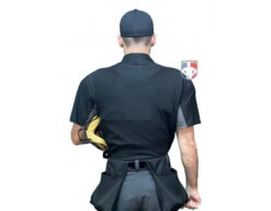 Wilson MLB West Vest Pro Gold 2 Memory Foam Umpire Chest Protector -Ump Attire Clothing Store B7203 Wilson MLB West Vest Pro Gold 2 Memory Foam Umpire Chest Protector worn shirt back