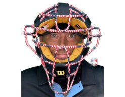 Wilson MLB USA Dyna-Lite Aluminum Umpire Mask With Two-Tone 8 Wilson MLB USA Dyna-Lite Aluminum Umpire Mask With Two-Tone -Ump Attire Clothing Store B7209 AL USA Wilson USA Mask Worn