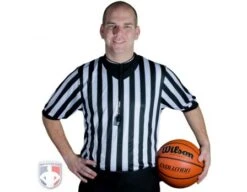 Smitty "Elite" Performance Interlock V-Neck Referee Shirt -Ump Attire Clothing Store BK 203 Basketball
