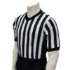 Smitty "Elite" Performance Interlock V-Neck Referee Shirt With Side Panels -Ump Attire Clothing Store BK 209 SMITTY ELITE PERFORMANCE INTERLOCK V NECK REFEREE SHIRT WITH SIDE PANELS ANGLED Front View