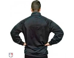 Smitty Track Style Basketball / Wrestling Referee Jacket - Black 8 Smitty Track Style Basketball / Wrestling Referee Jacket - Black -Ump Attire Clothing Store BK 232 Smitty Track Style Basketball Wrestling Black Referee Jacket Worn Back View