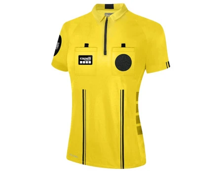 Capelli Sport Women's Official 1/4 Zip Soccer Referee Shirt - Yellow And Black 3 Capelli Sport Women's Official 1/4 Zip Soccer Referee Shirt - Yellow And Black