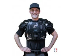 Champro Air Management Plated Umpire Chest Protector -Ump Attire Clothing Store CPAMT Champro Air Management Plated Umpire Chest Protector worn front