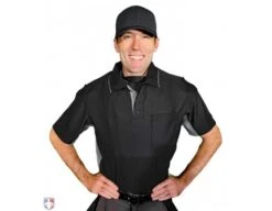 All-Star Internal Shell Umpire Chest Protector -Ump Attire Clothing Store CPU26 All Star Internal Shell Umpire Chest Protector Worn Front View with Shirt