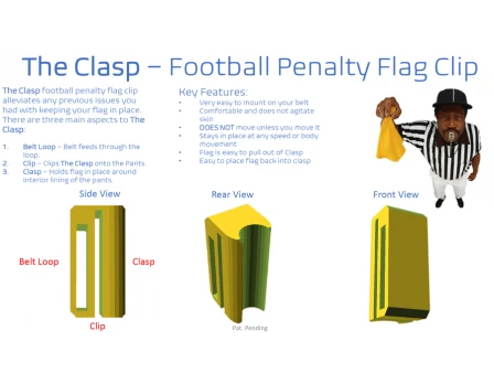 The Clasp - Football Penalty Flag Clip 8 The Clasp - Football Penalty Flag Clip - Image 6