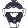 Diamond Matte Black Big League Aluminum Umpire Mask With Leather 1 Diamond Matte Black Big League Aluminum Umpire Mask With Leather -Ump Attire Clothing Store DFMBLMB Front