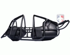 Diamond Matte Black Big League Aluminum Umpire Mask With Leather -Ump Attire Clothing Store DFMBLMB Profile