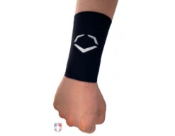EvoShield MLB PRO-SRZ Protective Wrist Guard - Black -Ump Attire Clothing Store EVO PRO EvoShield Protective Wrist Guard Outside Worn