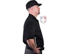 Smitty Vertical Stripe Umpire Shirt - Black 14 Smitty Vertical Stripe Umpire Shirt - Black -Ump Attire Clothing Store Eric BB310SSBlack Right