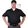 Smitty Vertical Stripe Umpire Shirt - Black 1 Smitty Vertical Stripe Umpire Shirt - Black -Ump Attire Clothing Store Eric BBS310SSBlack Front