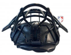 Force3 Defender Umpire Mask -Ump Attire Clothing Store F3 DEF BK BK Force3 Defender Umpire Mask with Black flat bottom