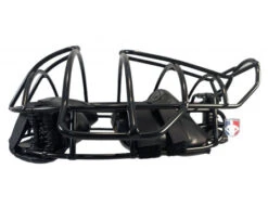 Force3 Defender Umpire Mask -Ump Attire Clothing Store F3 DEF BK BK Force3 Defender Umpire Mask with Black flat side