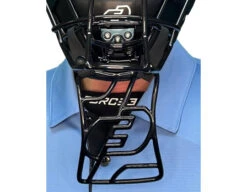 Force3 Defender Umpire Throat Guard 10 Force3 Defender Umpire Throat Guard -Ump Attire Clothing Store F3 TGV2 Force3 Defender Umpire Throat Guard worn front