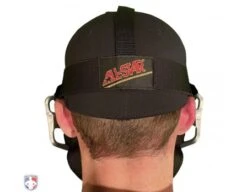 All-Star Silver Magnesium Umpire Mask With Black LUC -Ump Attire Clothing Store FM4000MAG UMP SV BK All Star Magnesium Umpire Mask with Black LUC Worn Back View