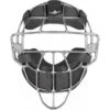 All-Star Silver Magnesium Umpire Mask With Black LUC -Ump Attire Clothing Store FM4000MAG Front BK Low