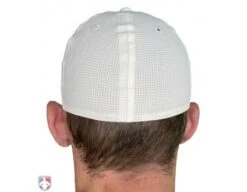 Smitty Performance Flex Fit White Referee Cap -Ump Attire Clothing Store HT111 Smitty Performance Flex Fit White Referee Cap Worn Back View