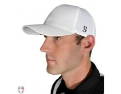 Smitty Performance Flex Fit White Referee Cap -Ump Attire Clothing Store HT111 Smitty Performance Flex Fit White Referee Cap Worn Front View
