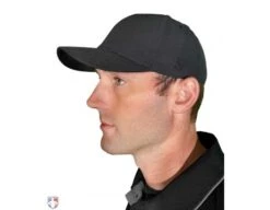 Smitty Performance Flex Fit Umpire Cap 12 Smitty Performance Flex Fit Umpire Cap -Ump Attire Clothing Store HT316 BK Smitty Performance Flex Fit Umpire Cap 6 Stitch Worn Front Angled View