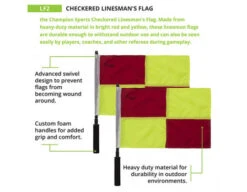 Champion Soccer Flags Set - Checkered Yellow & Red -Ump Attire Clothing Store LF2 Champion Soccer Flags Set Checkered Yellow Red explained