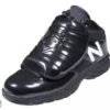 New Balance V3 Black & White Mid-Cut Umpire Plate Shoes 2 New Balance V3 Black & White Mid-Cut Umpire Plate Shoes -Ump Attire Clothing Store MU460XT3 New Balance V3 Black White Mid Cut Umpire Plate Shoes Outside Front Angled View