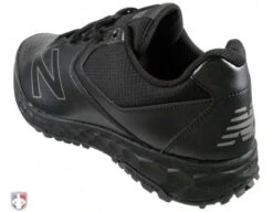 New Balance V3 All-Black Low-Cut Umpire Base Shoes -Ump Attire Clothing Store MU950AK3 New Balance V3 All Black Low Cut Umpire Base Shoes Outside Back Angled View