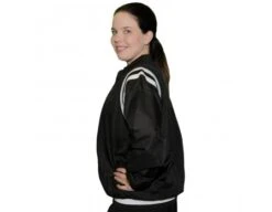 Smitty Collegiate Style Basketball Referee Jacket - Black With White Trim 18 Smitty Collegiate Style Basketball Referee Jacket - Black With White Trim -Ump Attire Clothing Store S227 BK Left Side