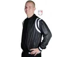 Smitty Collegiate Style Basketball Referee Jacket - Black With White Trim 22 Smitty Collegiate Style Basketball Referee Jacket - Black With White Trim -Ump Attire Clothing Store S227B LeftSide