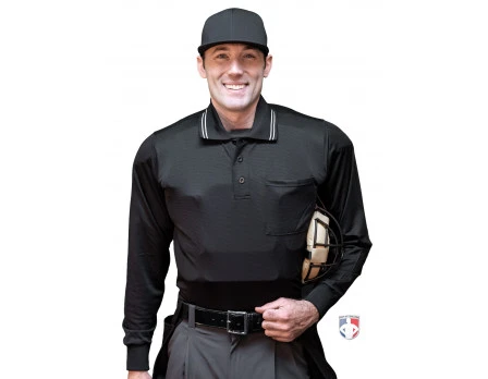 Smitty Long Sleeve Body Flex Umpire Shirt - Black 4 Smitty Long Sleeve Body Flex Umpire Shirt - Black - Image 2