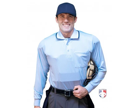 Smitty Long Sleeve Body Flex Umpire Shirt - Powder Blue 4 Smitty Long Sleeve Body Flex Umpire Shirt - Powder Blue - Image 2