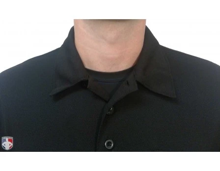 Smitty Long Sleeve Vertical Stripe Umpire Shirt - Black 7 Smitty Long Sleeve Vertical Stripe Umpire Shirt - Black - Image 5