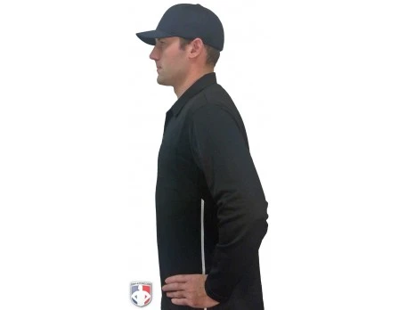 Smitty Long Sleeve Vertical Stripe Umpire Shirt - Black 5 Smitty Long Sleeve Vertical Stripe Umpire Shirt - Black - Image 3