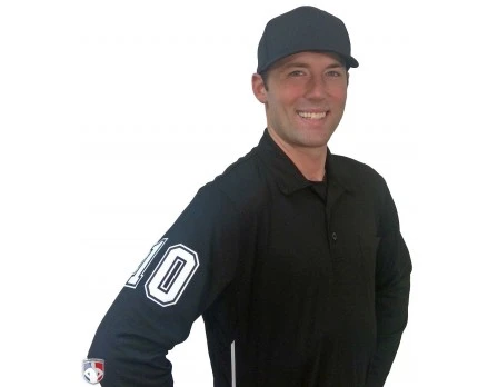 Smitty Long Sleeve Vertical Stripe Umpire Shirt - Black 8 Smitty Long Sleeve Vertical Stripe Umpire Shirt - Black - Image 6