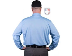 Smitty Long Sleeve Vertical Stripe Umpire Shirt - Powder Blue -Ump Attire Clothing Store S311 PB Back