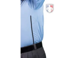 Smitty Long Sleeve Vertical Stripe Umpire Shirt - Powder Blue -Ump Attire Clothing Store S311 PB Panelcrop