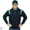 Smitty Traditional Half-Zip Umpire Jacket - Black And White 2 Smitty Traditional Half-Zip Umpire Jacket - Black And White -Ump Attire Clothing Store S320 BK Smitty Traditional Half Zip Umpire Jacket Black White Front View
