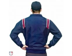 Ump Attire Clothing Store 25 Ump Attire Clothing Store -Ump Attire Clothing Store S320 N R Smitty Traditional Half Zip Umpire Jacket Navy with Red and White Worn Back View