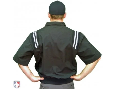 Smitty Traditional Half-Zip Short Sleeve Umpire Jacket - Black And White 4 Smitty Traditional Half-Zip Short Sleeve Umpire Jacket - Black And White - Image 2