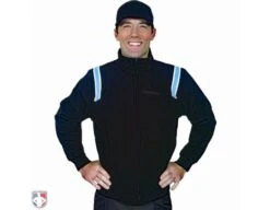 Smitty Major League Style Fleece Lined Umpire Jacket - Black And Polo Blue