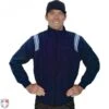 Smitty Major League Style Fleece Lined Umpire Jacket - Navy And Polo Blue -Ump Attire Clothing Store S330 N PB Smitty Major League Style Fleece Lined Umpire Jacket Navy with Powder Blue Front View 1