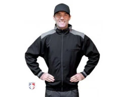 Smitty Major League Replica Thermal Umpire Jacket - Black With Charcoal Grey