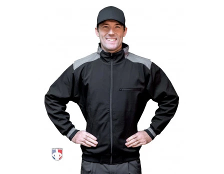 Smitty Major League Replica Thermal Umpire Jacket - Black With Charcoal Grey 3 Smitty Major League Replica Thermal Umpire Jacket - Black With Charcoal Grey