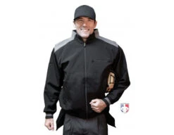 Smitty Major League Replica Thermal Umpire Jacket - Black With Charcoal Grey 15 Smitty Major League Replica Thermal Umpire Jacket - Black With Charcoal Grey -Ump Attire Clothing Store S341 Smitty Major League Replica Thermal Umpire Jacket Black with Charcoal Grey front plate