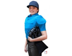 Smitty NCAA Softball Short Sleeve Body Flex Women's Umpire Shirt - Bright Blue -Ump Attire Clothing Store S346 BB Smitty NCAA Softball Short Sleeve Body Flex Womens Umpire Shirt Bright Blue side plate