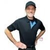 Smitty V3 Major League Replica Umpire Shirt - Black With Sky Blue