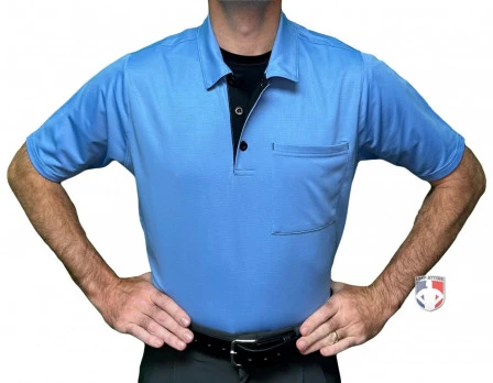 Smitty V3 Major League Replica Umpire Shirt - Sky Blue With Black 4 Smitty V3 Major League Replica Umpire Shirt - Sky Blue With Black - Image 2